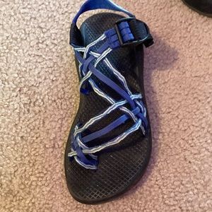 Blue and Chacos! Good condition! size 6!